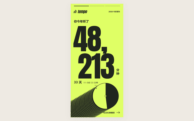 你的 2026 年度报告 · Tempo — AI-made creation on Clawer
